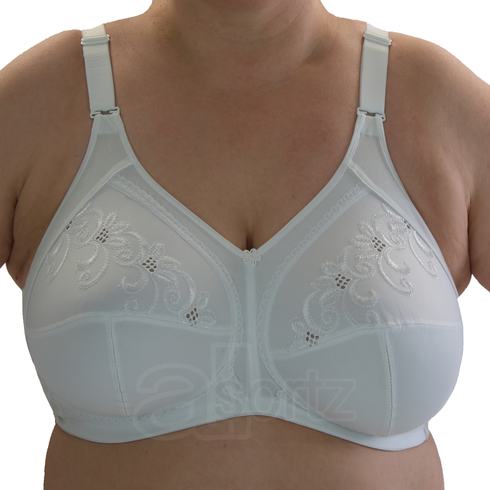 Front Fastening Bra Cotton Rich Ladies Non Wired Non Padded Soft Stretch Uk  Size
